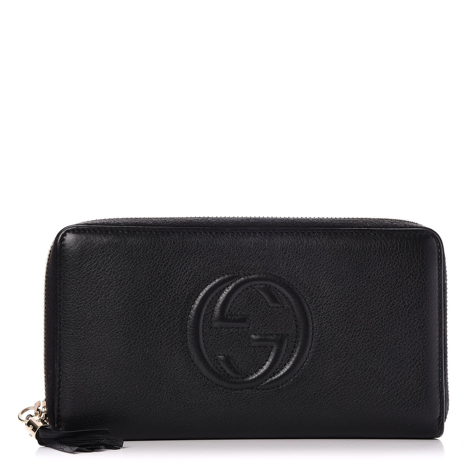 Gucci Calfskin Soho Zip Around Wallet Black 1 of 8