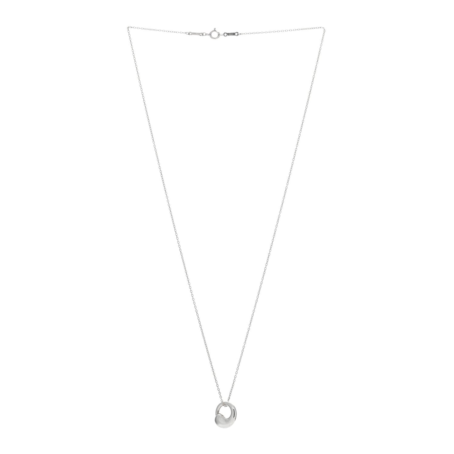Sterling Silver 12mm Elsa Peretti Eternal Circle Pendant Necklace
