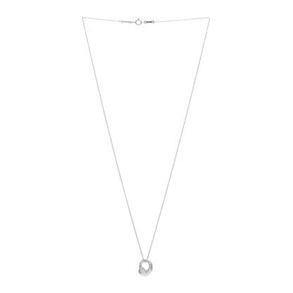 Tiffany Sterling Silver 12mm Elsa Peretti Eternal Circle Pendant Necklace 2 of 4