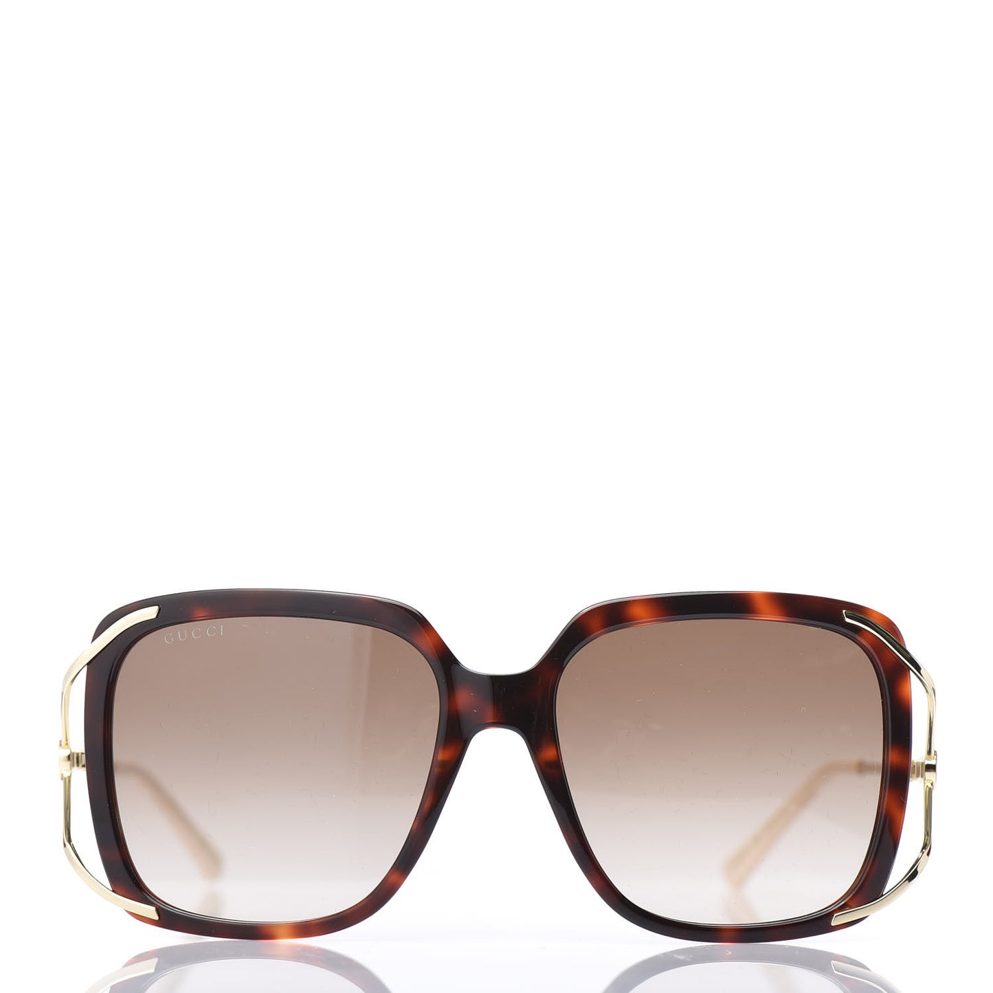 Acetate Butterfly Sunglasses GG0647S Havana Brown Gold