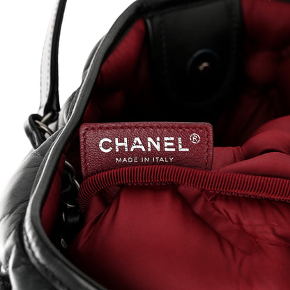 Chanel Calfskin Quilted Chesterfield Shoulder Bag Black 7 of 11