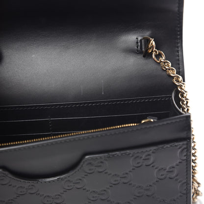 Gucci Guccissima Signature Bowy Chain Wallet Black 10 of 11