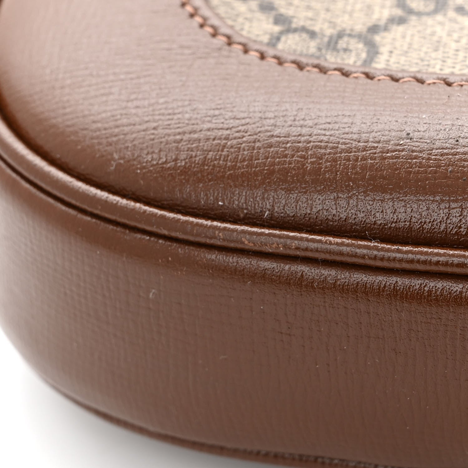 Gucci GG Supreme Monogram Azalea Calfskin Web Small Jackie 1961 Hobo Beige Ebony Brown Sugar 11 of 12