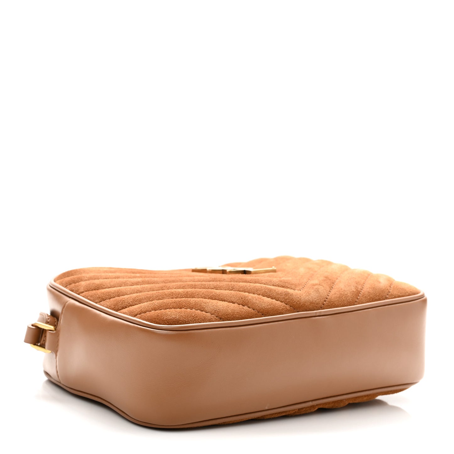 Suede Matelasse Monogram Lou Camera Bag Cinnamon