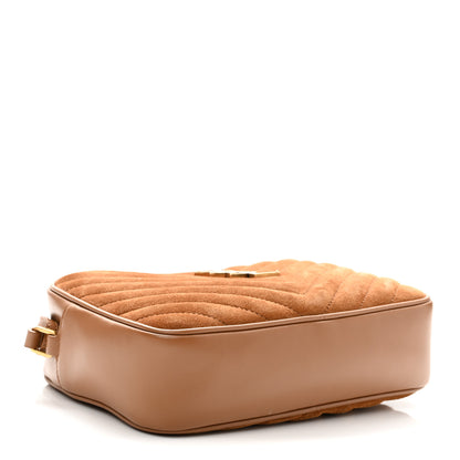 Saint Laurent Suede Matelasse Monogram Lou Camera Bag Cinnamon 3 of 9