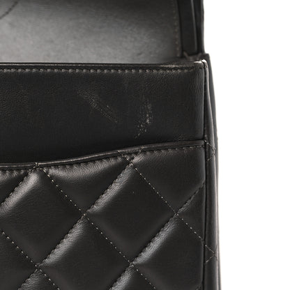 Chanel Lambskin Quilted Jumbo Double Flap Dark Grey 11 of 13