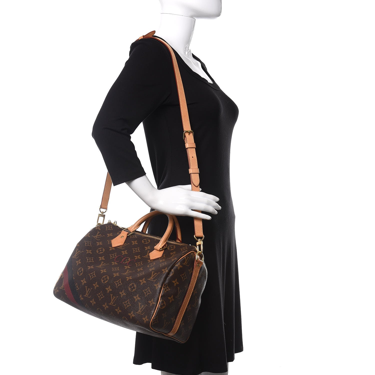 Louis Vuitton Monogram My LV Heritage Speedy Bandouliere 30 Bordeaux Black 2 of 10