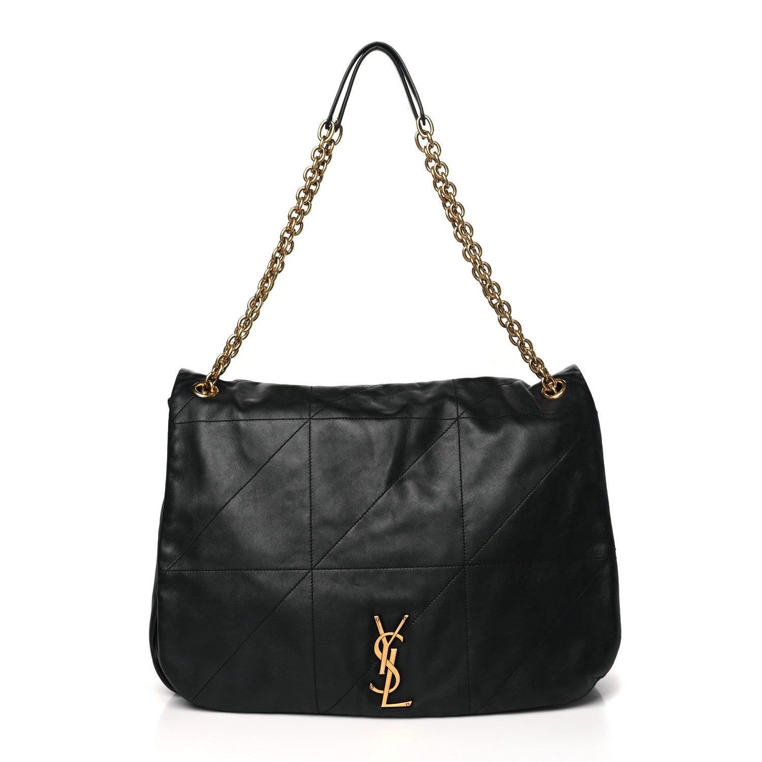 Saint Laurent SAINT LAURENT Lambskin Matelasse Monogram Large Jamie 4.3 Black 1 of 12