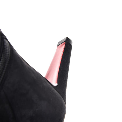 Christian Louboutin Veau Velours Alta Top 70 Over The Knee Boots 39 Black 13 of 15