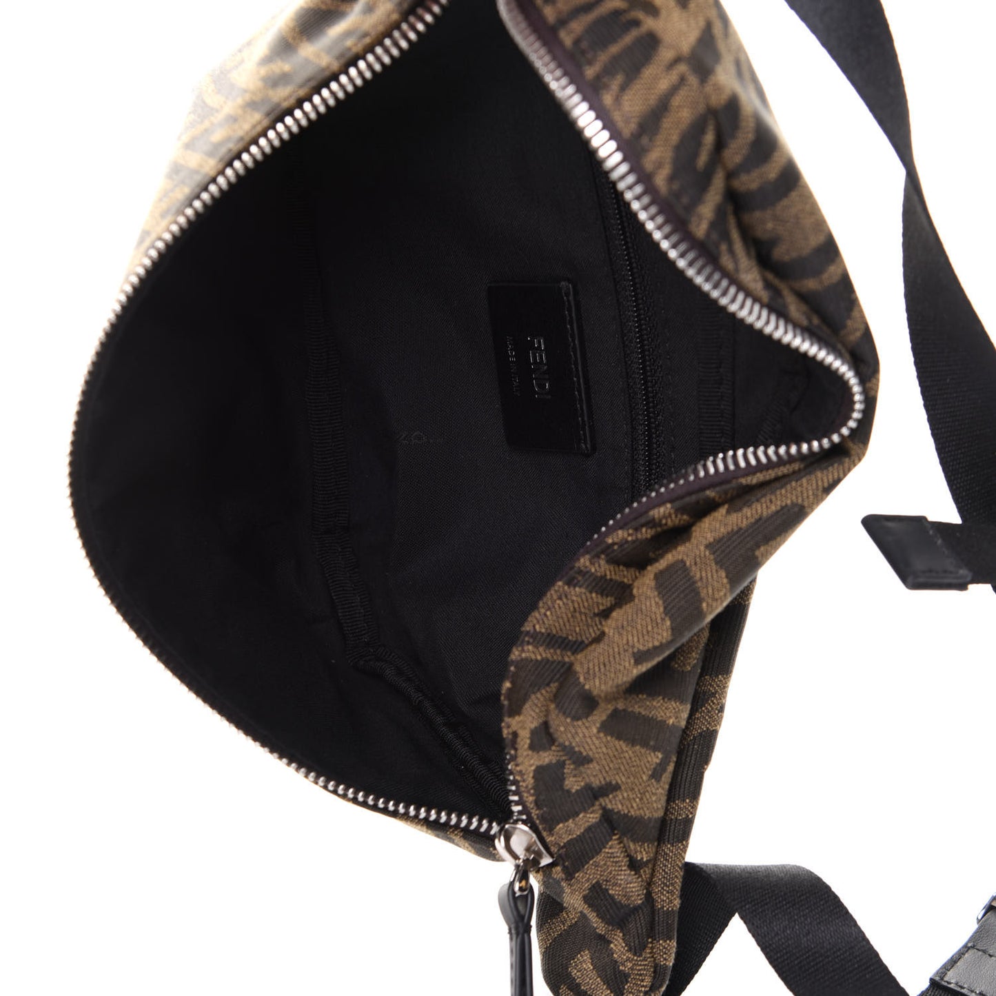 X SARAH COLEMAN Fabric Jacquard Vitello Century Matte FF Vertigo Kids Belt Bag Moro Black