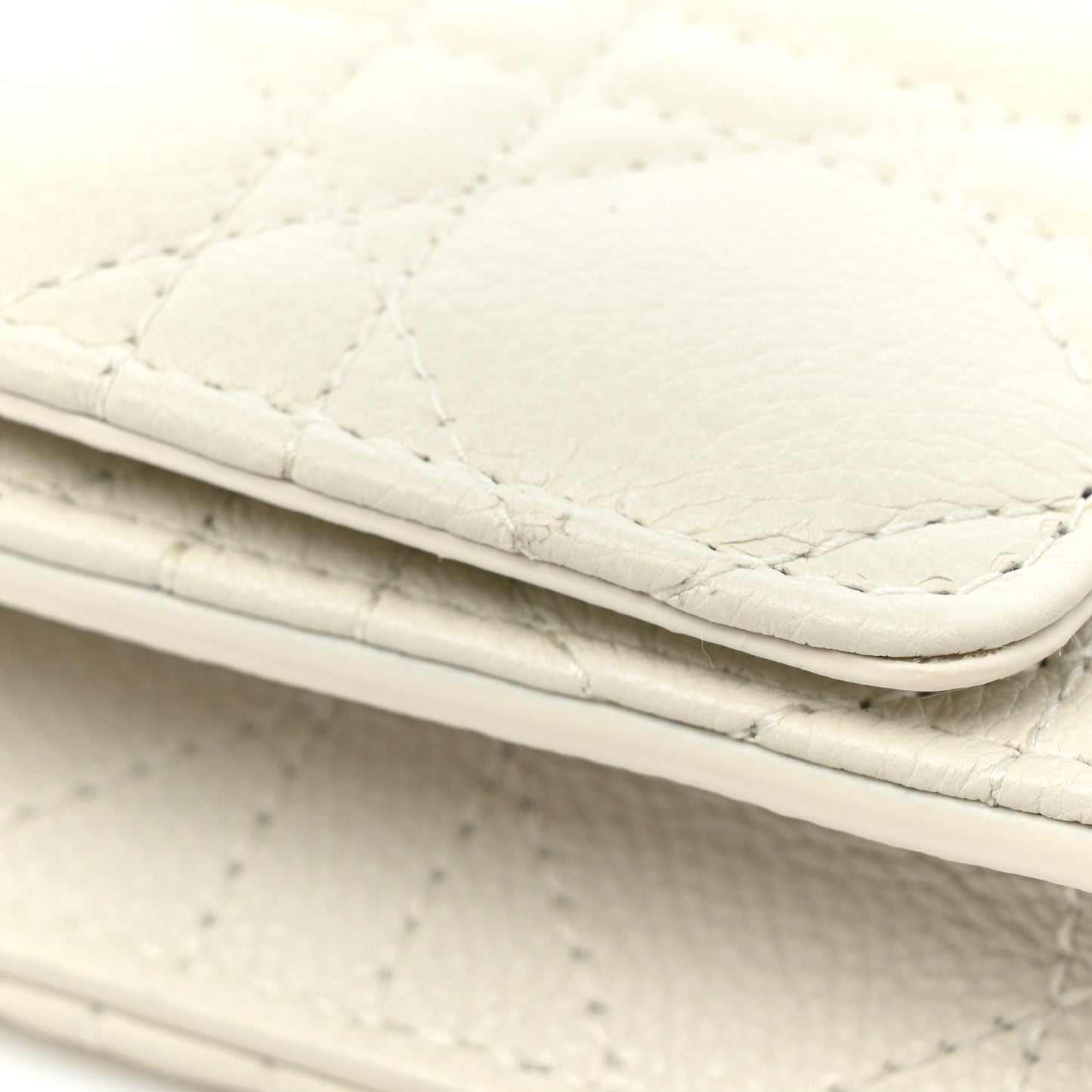 Supple Calfskin Caro Pouch with Chain Latte