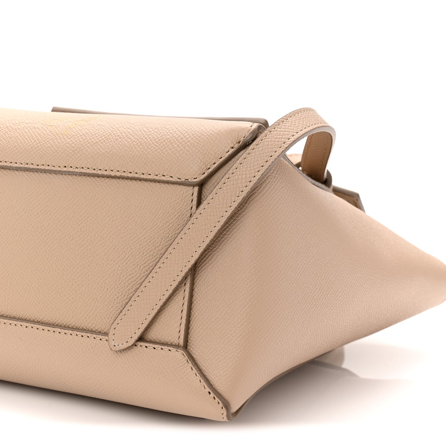 Grained Calfskin Micro Belt Bag Light Taupe