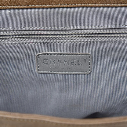 Chanel Crumpled Lambskin Quilted Medium Chain Around Flap Light Khaki 6 of 8