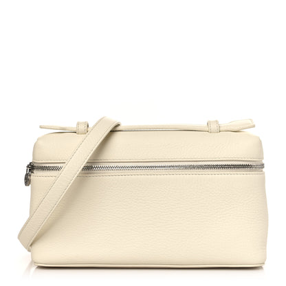 Loro Piana Grained Calfskin L19 Extra Pocket Pouch Whisper White 1 of 10