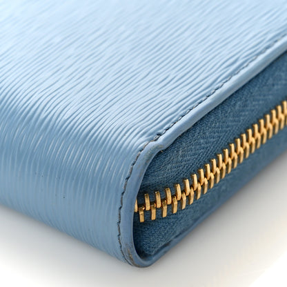 Prada Vitello Move Bi-Color Zip Around Wallet Astrale Bluette 8 of 8