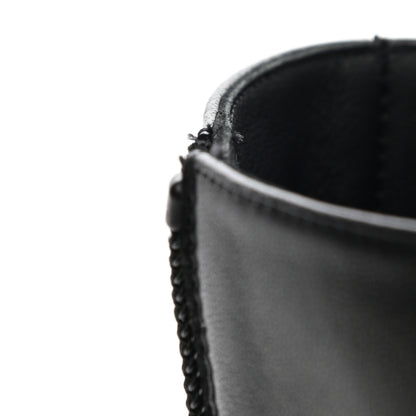 Chanel Mixed Fibers Lambskin Patent Calfskin Convertible High Boots 36.5 Black 15 of 16