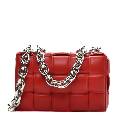 Bottega Veneta Lambskin Maxi Intreccio Padded Chain Cassette Crossbody Bag Nail Polish 1 of 9