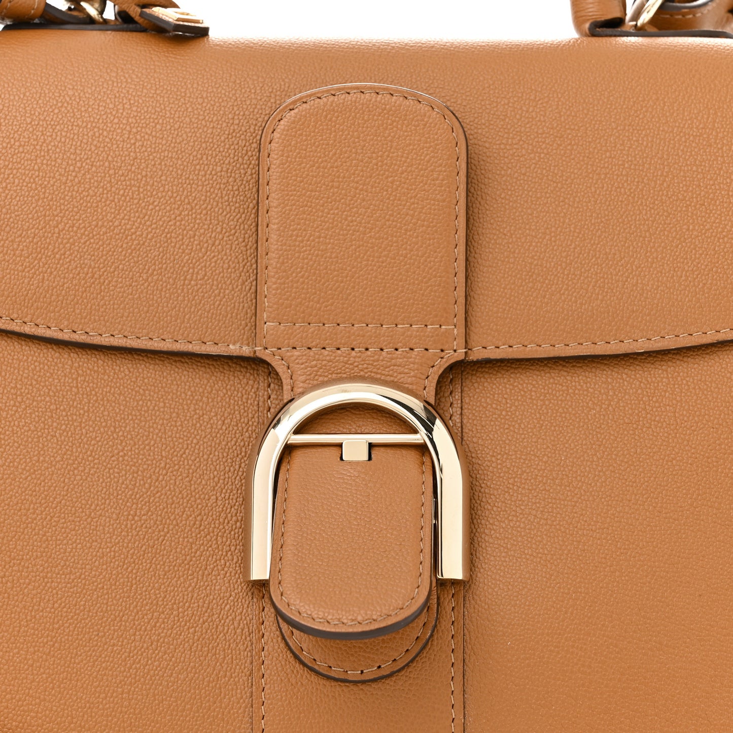 Grained Calfskin MM Brillant Satchel Natural