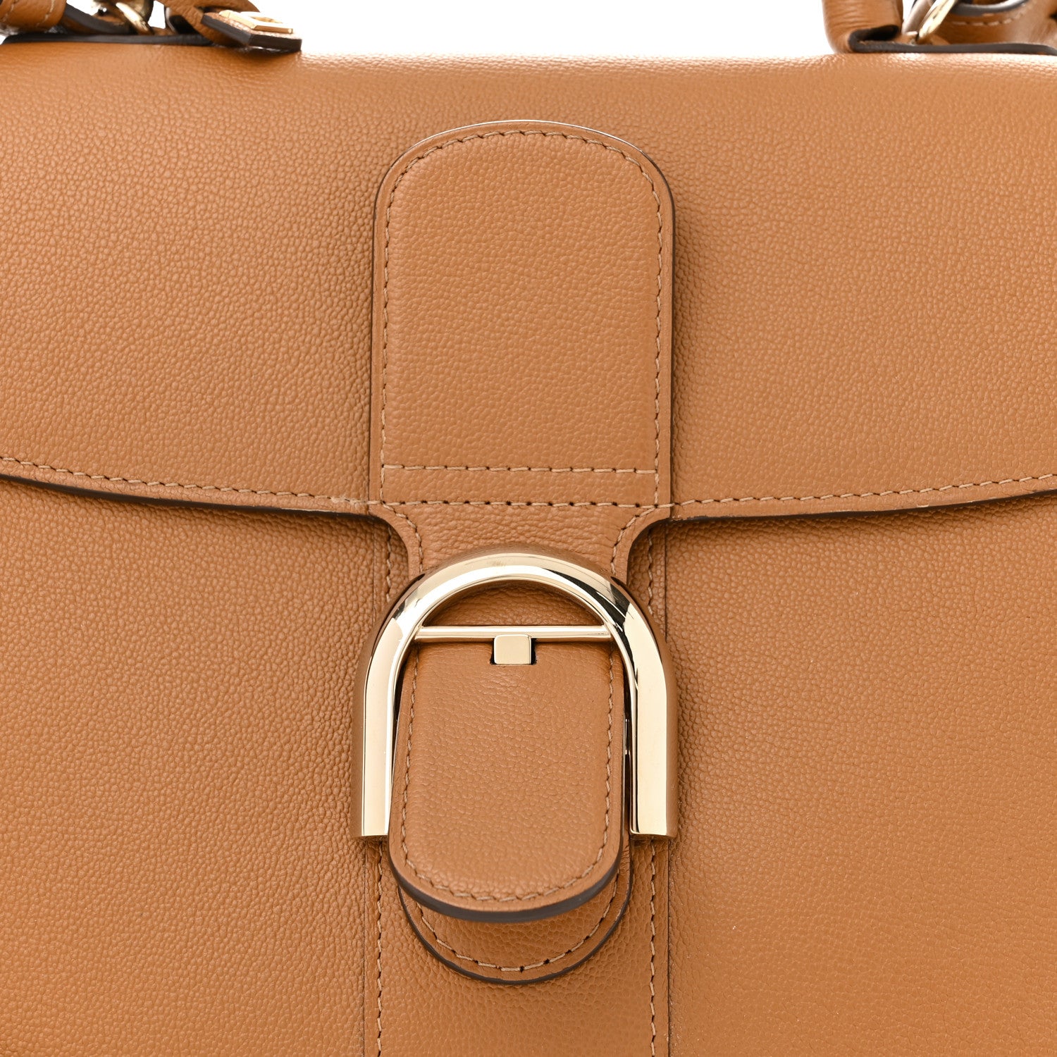 Delvaux Grained Calfskin MM Brillant Satchel Natural 8 of 14