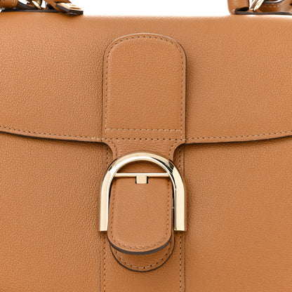 Delvaux Grained Calfskin MM Brillant Satchel Natural 8 of 14
