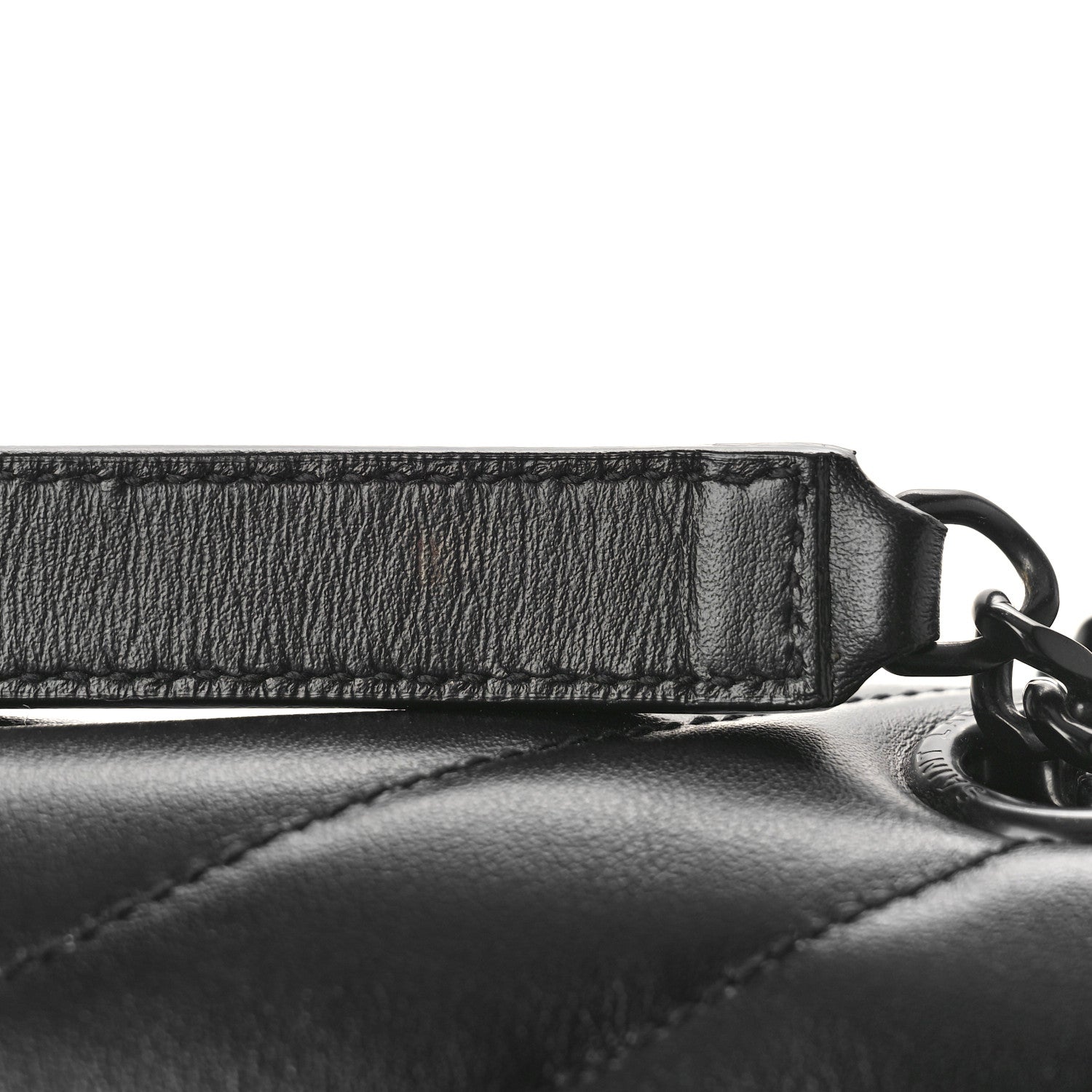 Saint Laurent Calfskin Y Quilted Monogram Monochrome Medium Loulou Chain Satchel Black 10 of 10