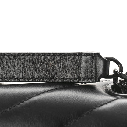 Saint Laurent Calfskin Y Quilted Monogram Monochrome Medium Loulou Chain Satchel Black 10 of 10