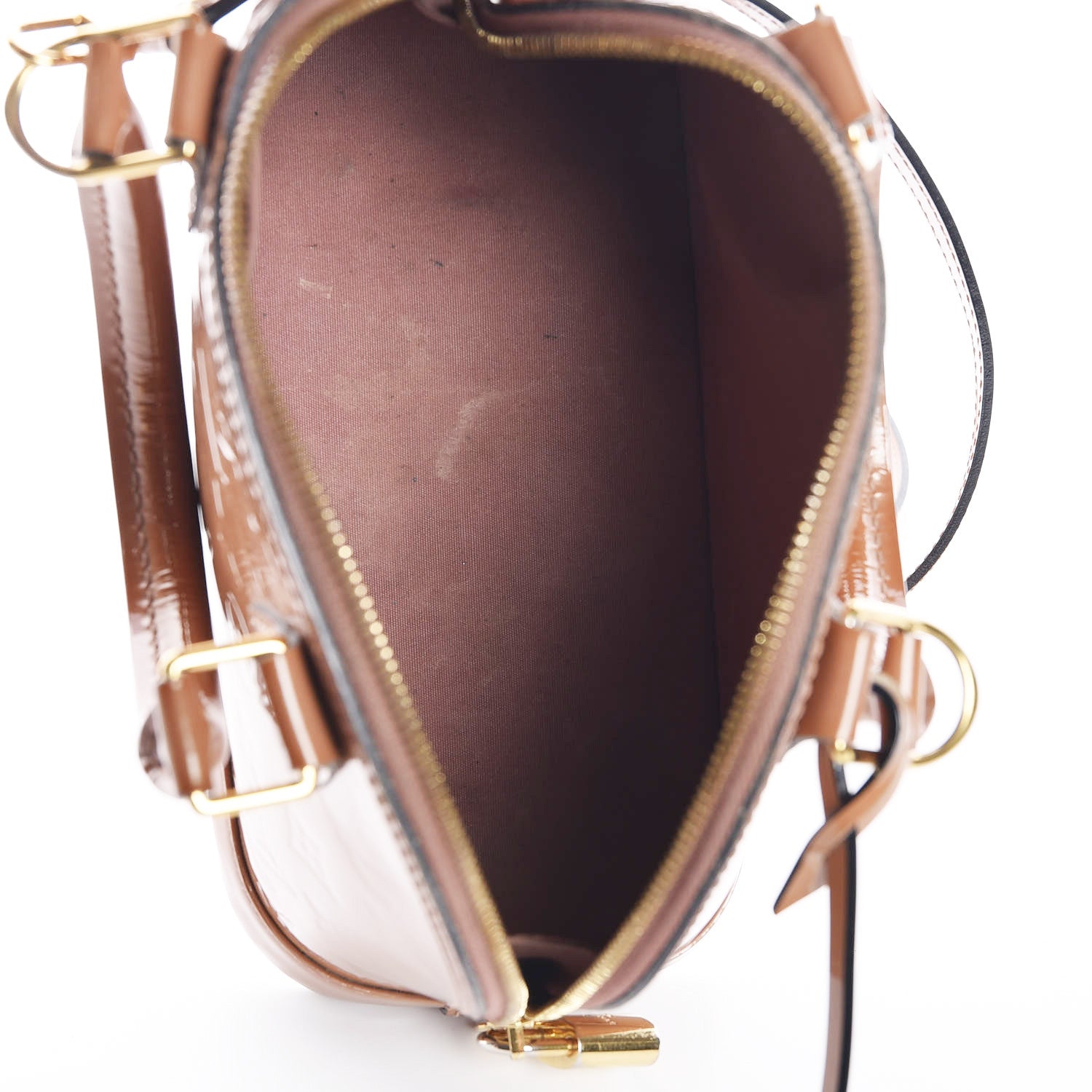 Louis Vuitton Vernis Alma BB Rose Velours 6 of 16