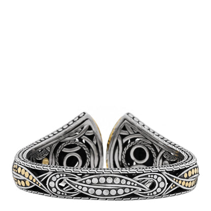 John Hardy Sterling Silver 22K Yellow Gold Hammered Dot Cuff Bracelet 2 of 4