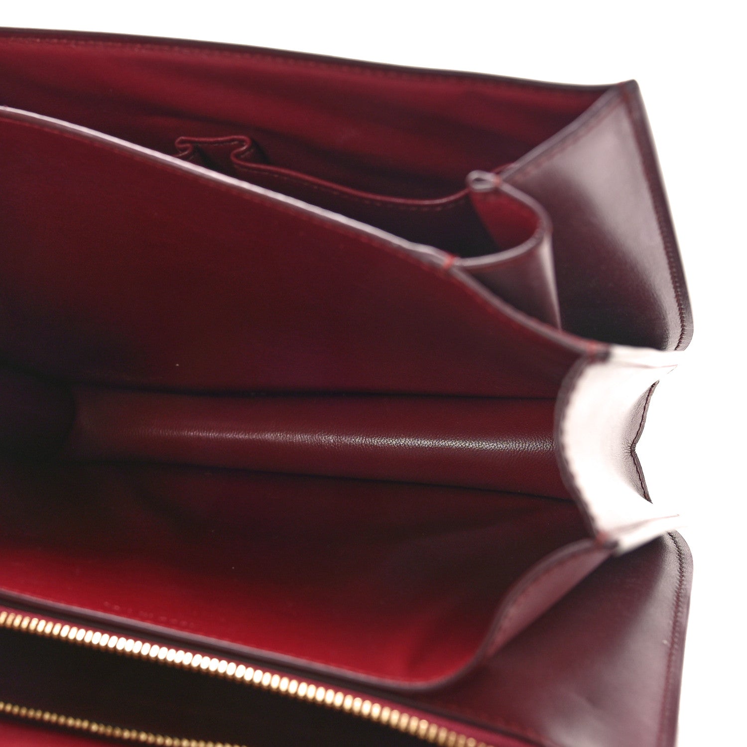 Celine Box Calfskin Medium Classic Box Flap Bag Burgundy 4 of 7