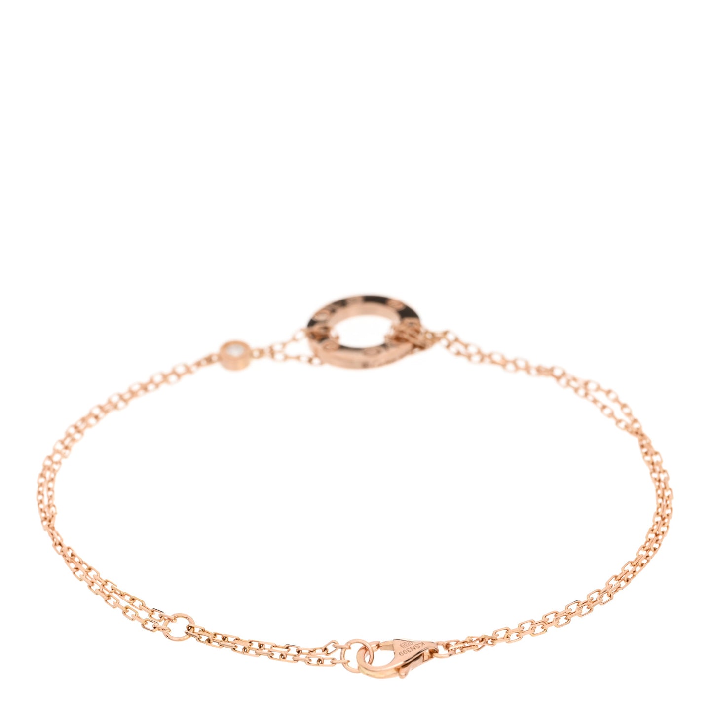 18K Pink Gold Diamond LOVE Bracelet