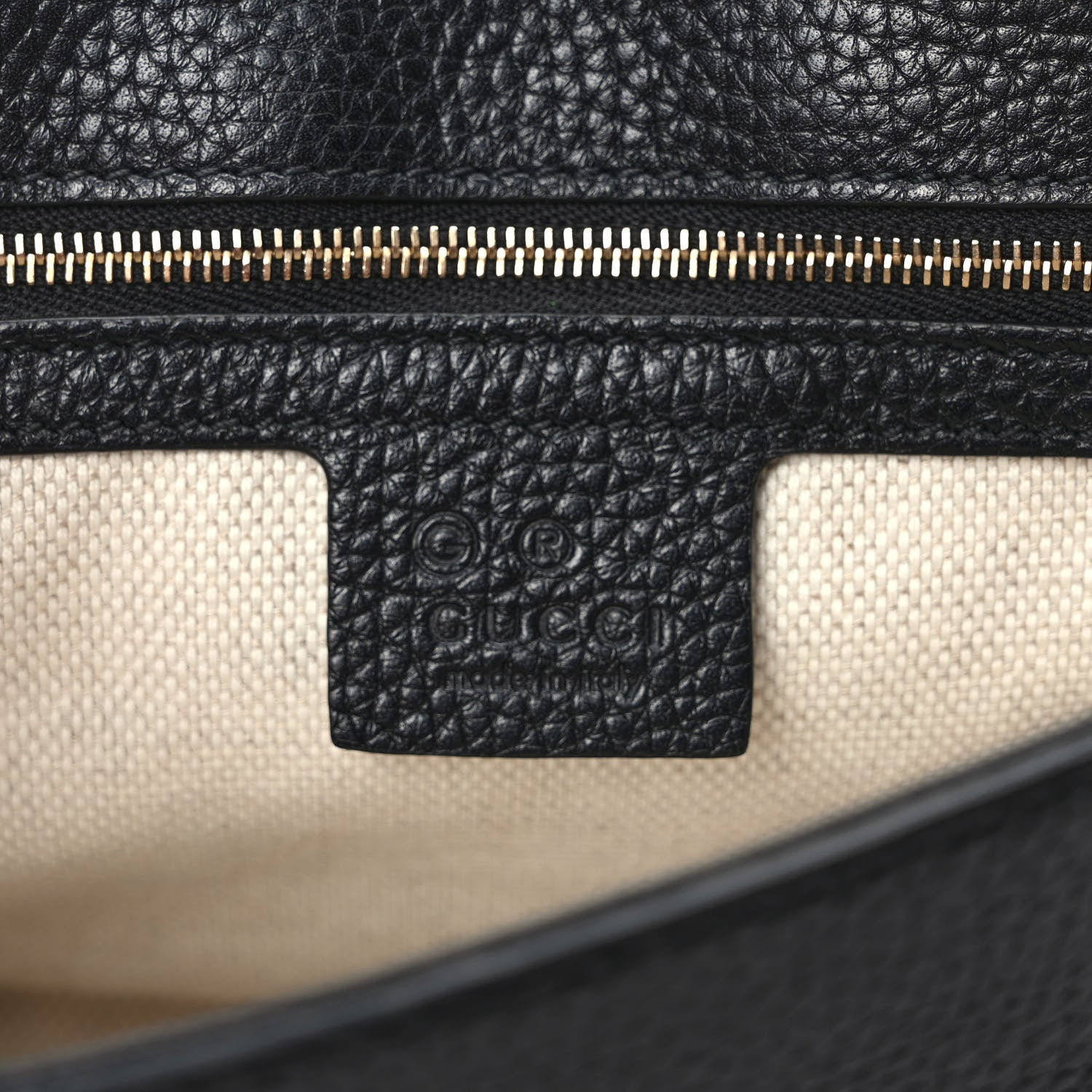 Gucci Pebbled Calfskin Medium Soho Flap Crossbody Black 6 of 9