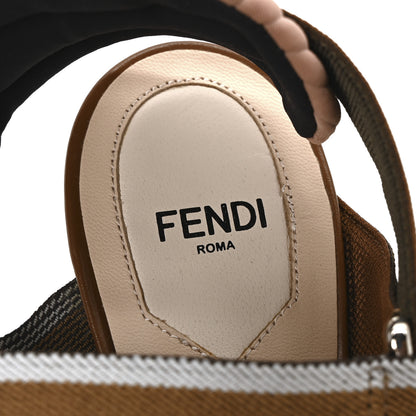 Fendi PVC Vitello FF Colibri 85mm Slingback Pumps 37.5 Transparent White Cuoio Avana 8 of 8