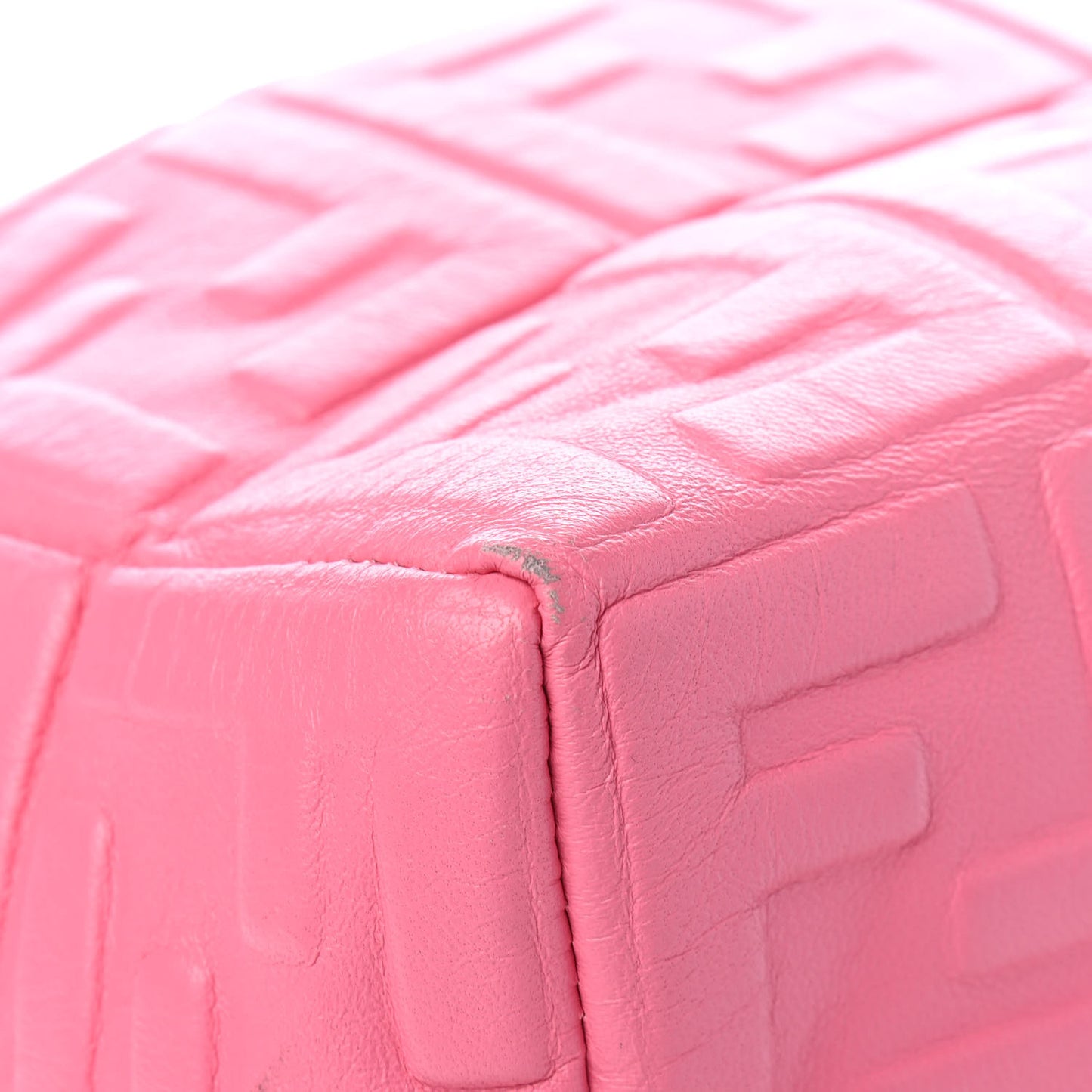 Nappa FF 1974 Embossed Small Boston Rosa Fluo