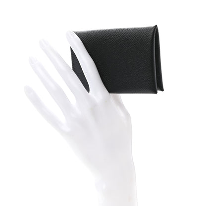 Hermes Epsom Calvi Card Case Black 2 of 7
