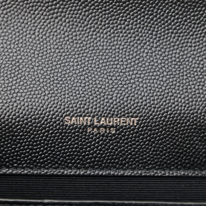 Saint Laurent Grain De Poudre Small Monogram Kate Satchel Black 6 of 12