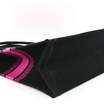 Christian Dior Canvas Embroidered Large Miss Dior Graffiti Book Tote Fuchsia Purple 10 of 12