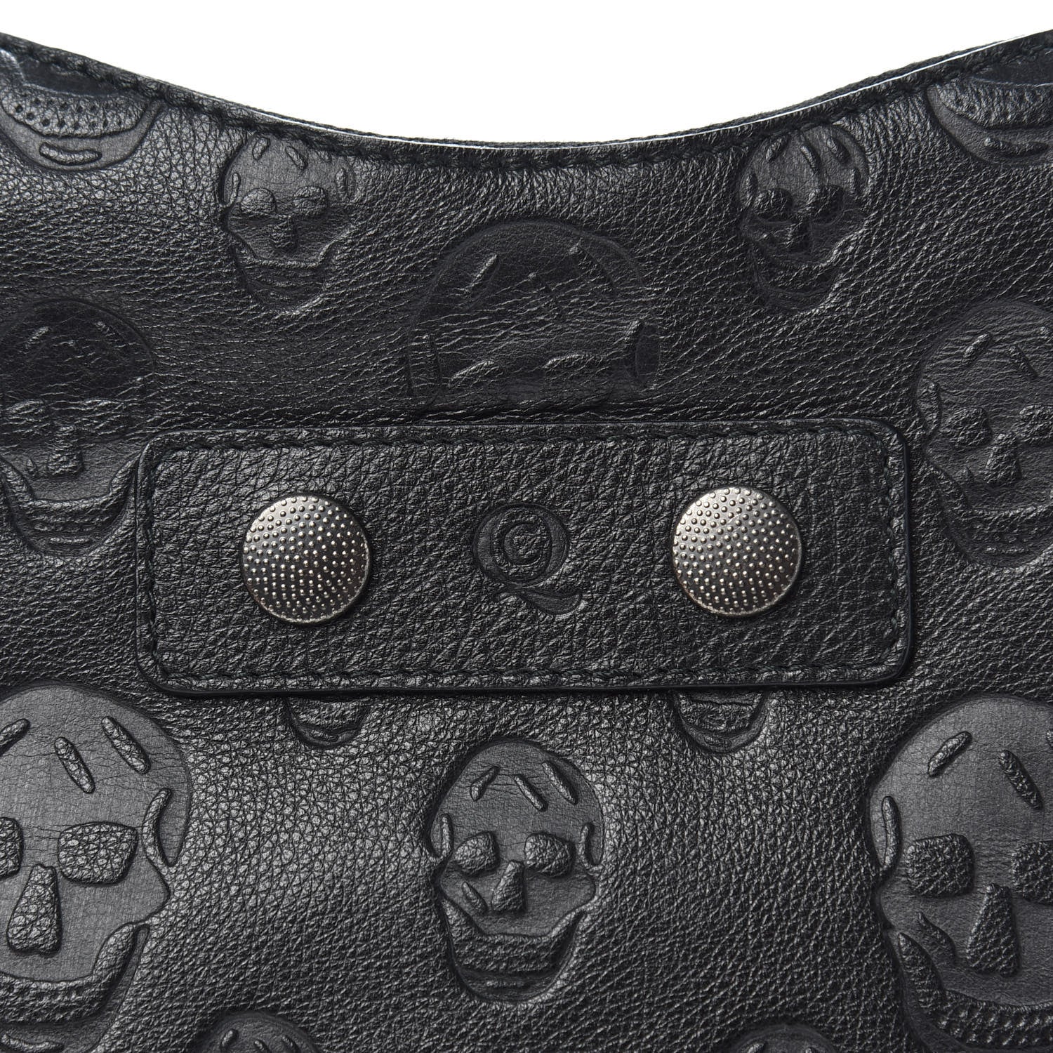 Alexander McQueen Calfskin Skull Embossed De Manta Clutch Black 12 of 12