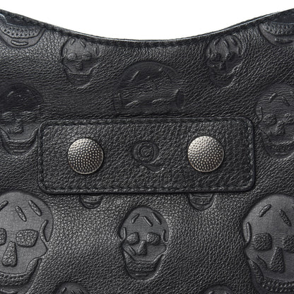 Alexander McQueen Calfskin Skull Embossed De Manta Clutch Black 12 of 12