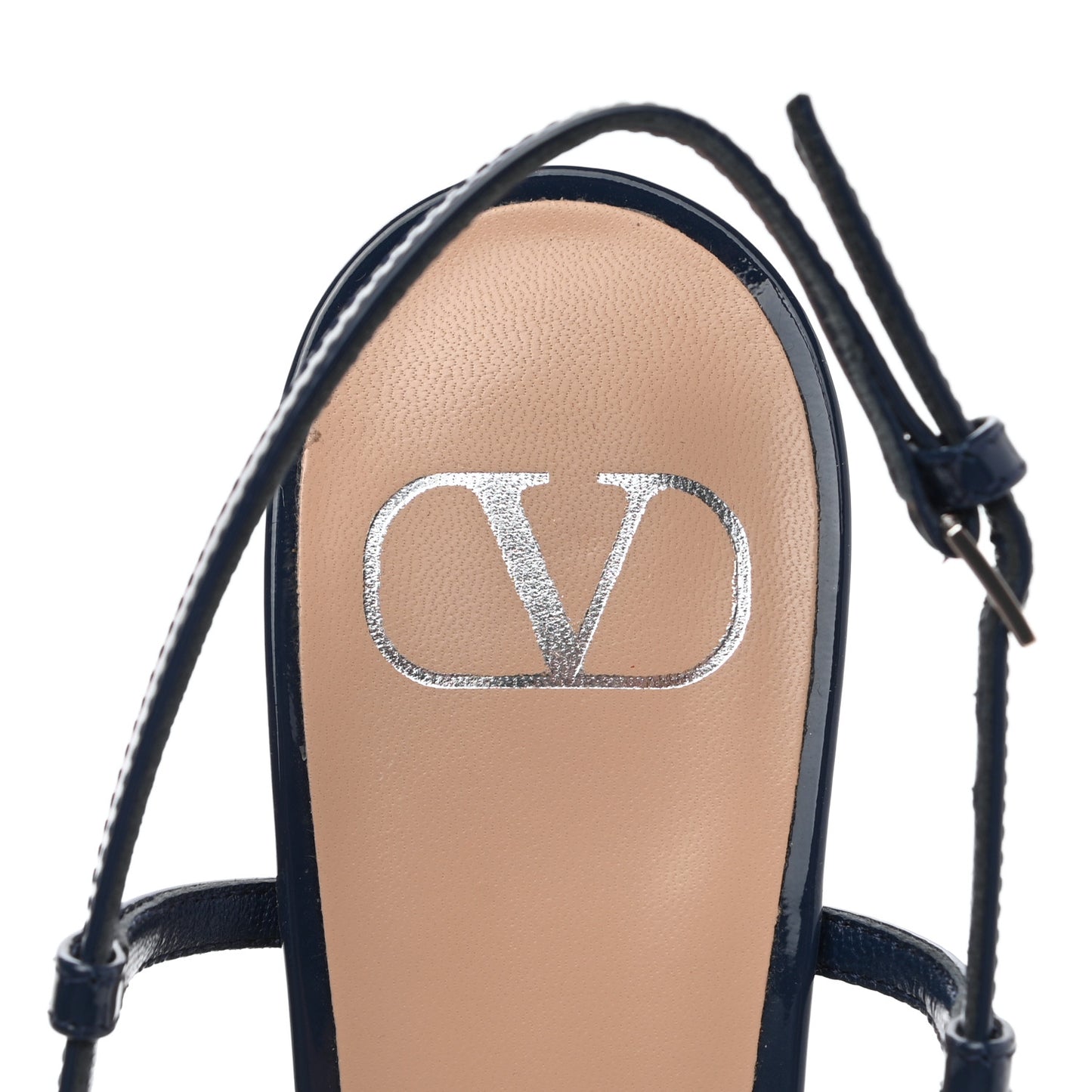 Patent Vlogo Slingback 80mm Pumps 39.5 Marine