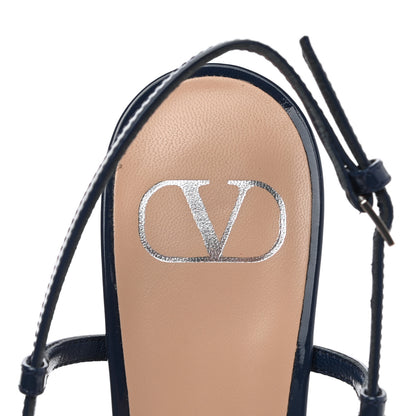 Valentino Garavani Patent Vlogo Slingback 80mm Pumps 39.5 Marine 7 of 8