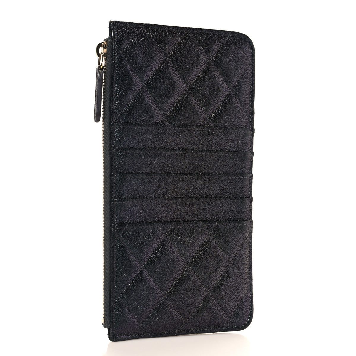 Chanel Iridescent Caviar Quilted Classic iPhone Pouch Black 3 of 7