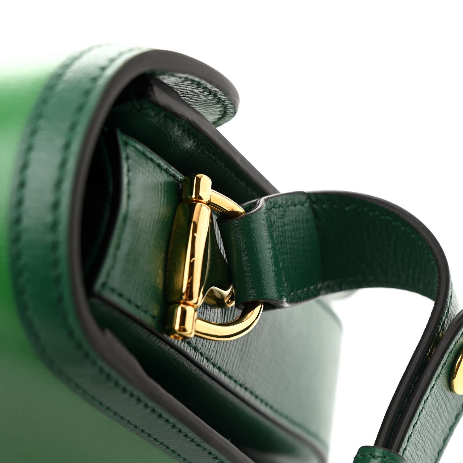 Gucci Azalea Calfskin Horsebit 1955 Shoulder Bag New Shamarock Emerald 11 of 14