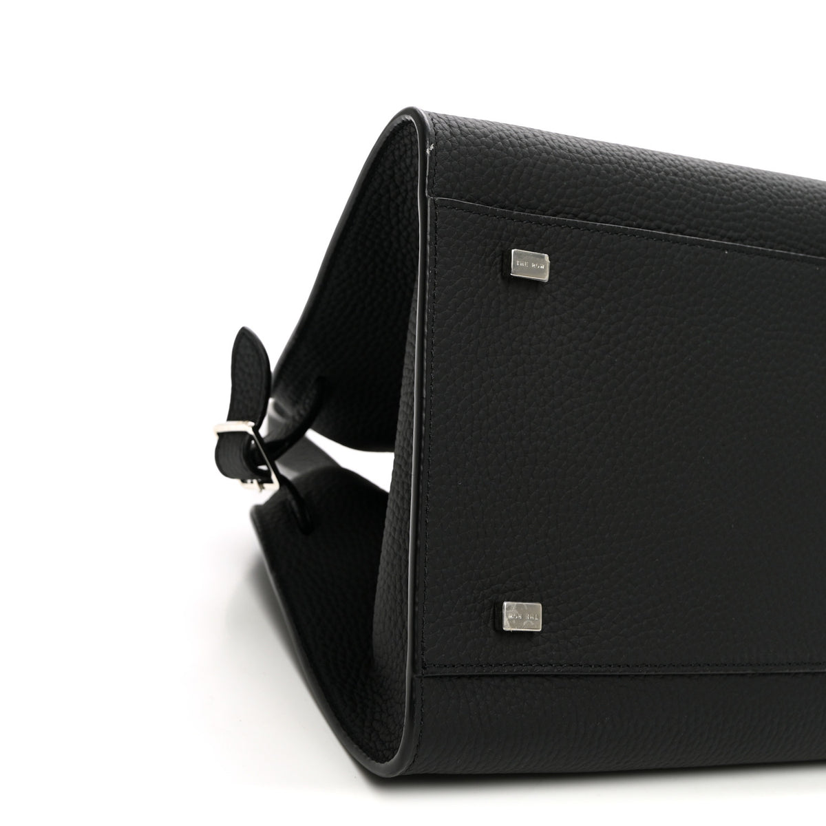 The Row Grained Calfskin Soft Margaux 10 Bag Black 8 of 9