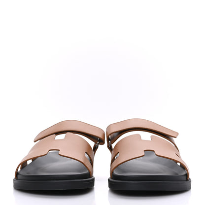 Hermes Calfskin Mens Chypre Sandals 43.5 Gold 2 of 8