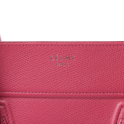 Celine Grained Calfskin Medium Phantom Luggage Fuchsia 6 of 13