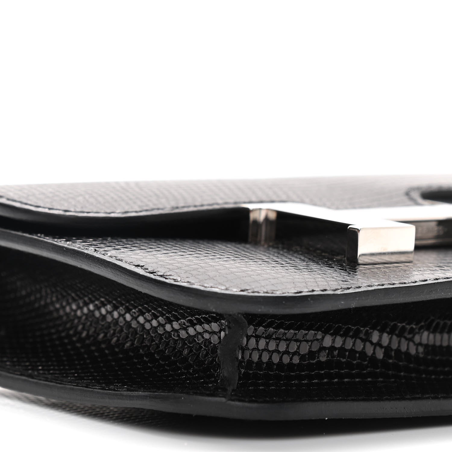 Hermes Lizard Constance Slim Wallet Black 9 of 11