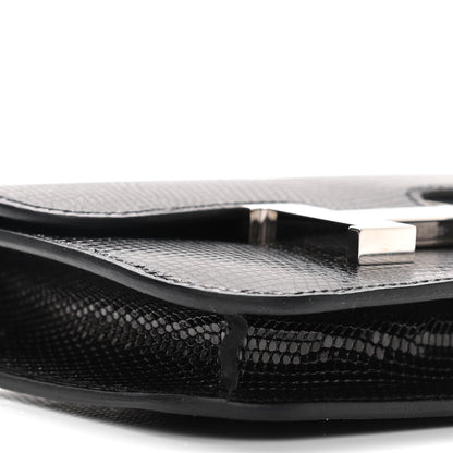 Hermes Lizard Constance Slim Wallet Black 9 of 11