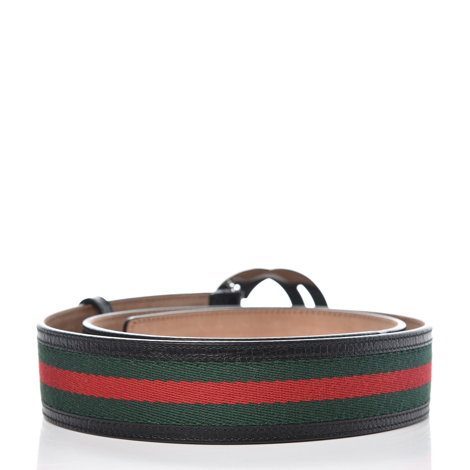 Gucci Calfskin Web Interlocking G Belt 95 38 Black 3 of 6