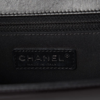 Chanel Patent Calfskin Quilted New Medium Plexiglass Boy Flap Black 13 of 15