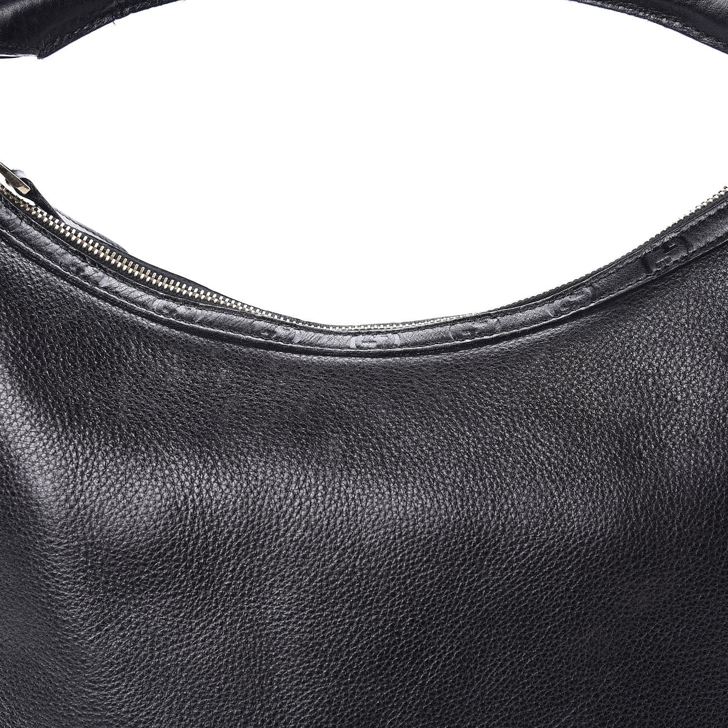 Gucci Pebbled Calfskin Guccissima Trim Medium Signoria Hobo Black 9 of 17